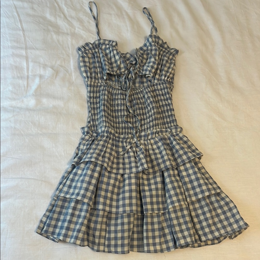 Blue Checkered Dress
